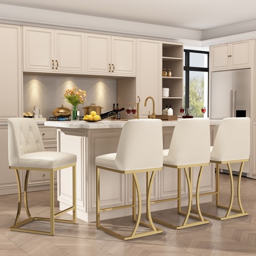 Set leather bar stools - set, of