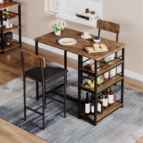Piece bar table and stools - table,